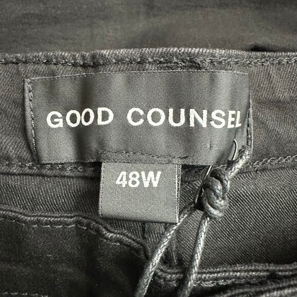 Good Counsel Men's 48 x 28 Black Malone Stretch Jeans - Picture 6 of 6